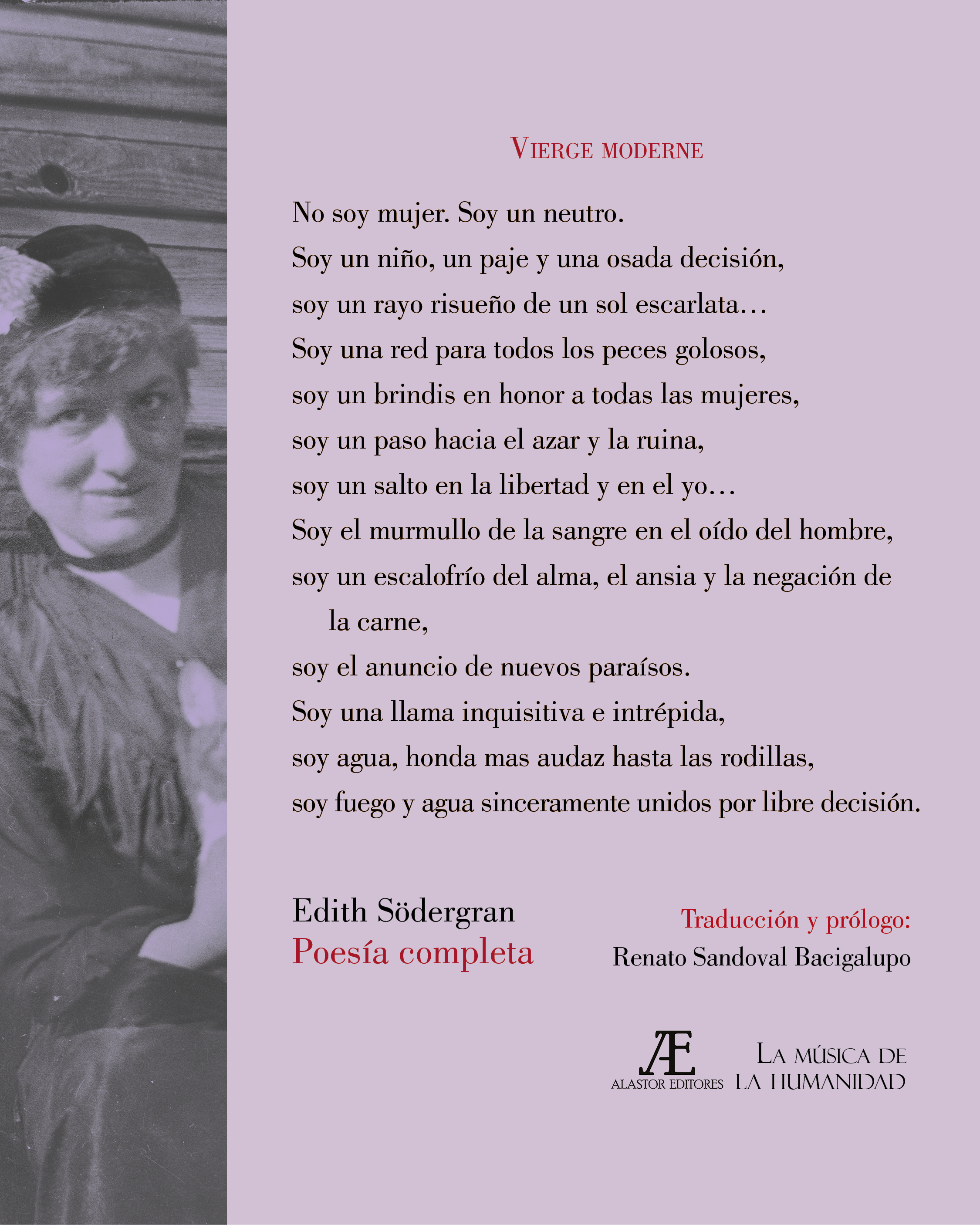 Poesía completa de Edith Södergran – Alastor Editores